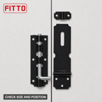 240 Pieces Heavy-Duty Door Latch and Bolt Set, 15 cm, Black and Silver, 1 Set