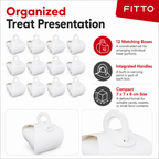 96 Pieces Candy Favor Boxes with Handles, White, 12 Pieces, 7 x 7 x 8 cm