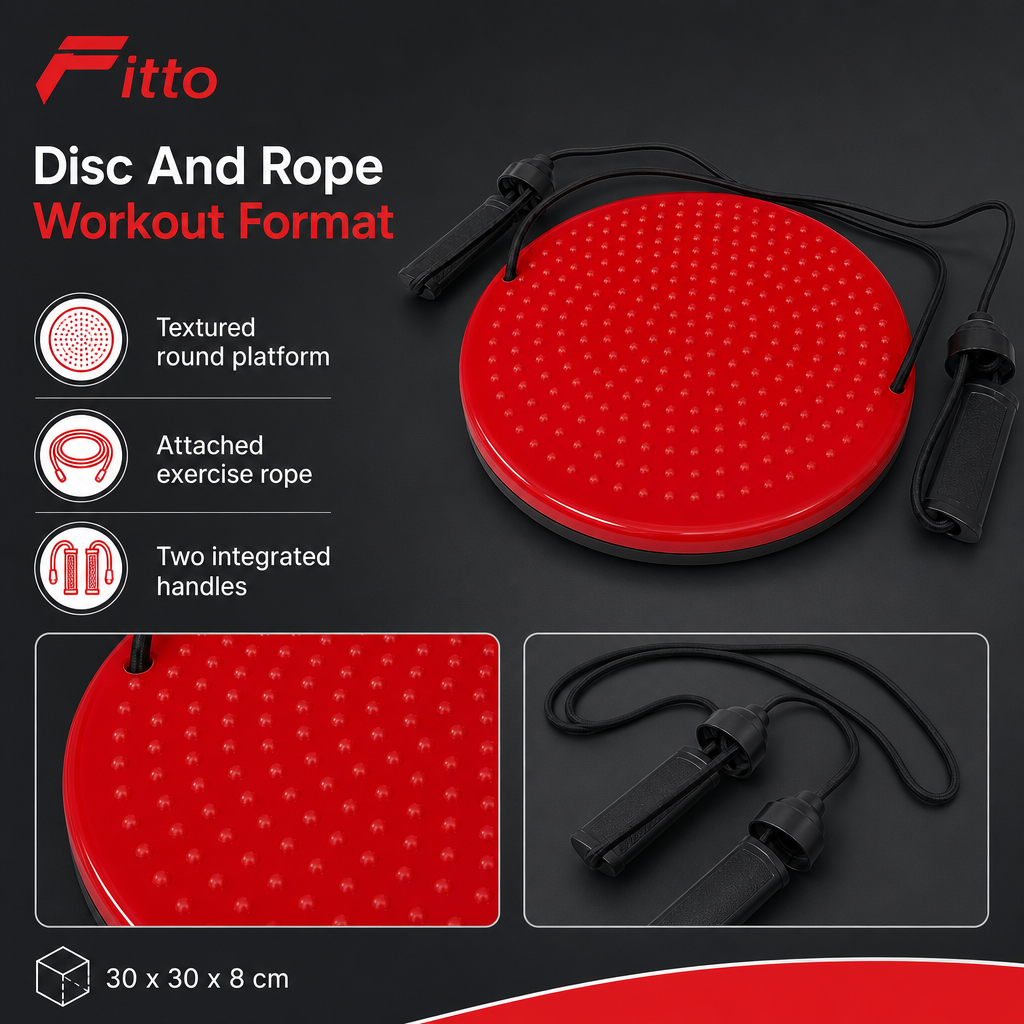 96 Pieces Twister Waist Disc with Exercise Rope, Red, 30 x 30 x 8 cm