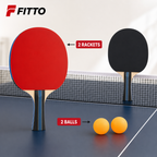 72 Pieces Table Tennis Set with 2 Rackets and 2 Balls, Compact Recreational Sports Equipments Set