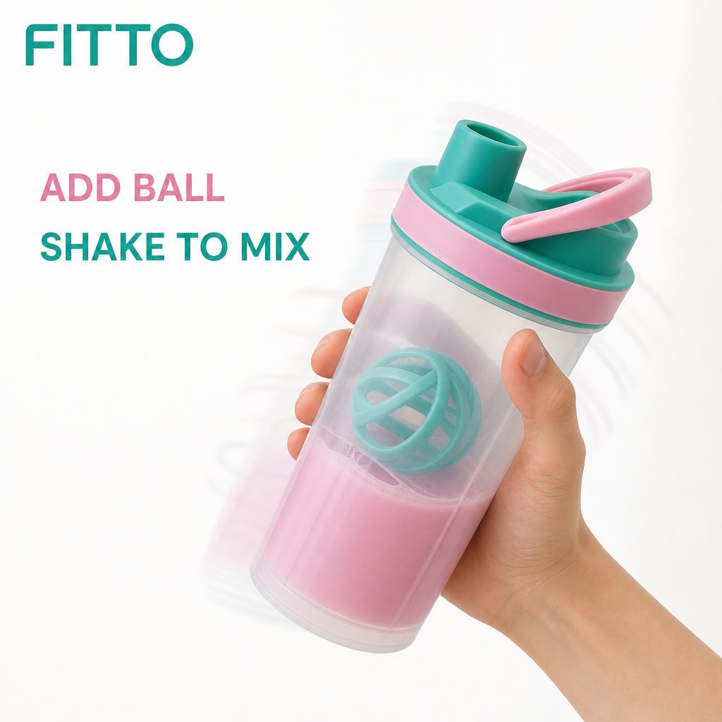 120 Pieces Sports Shaker Bottle 550 ml with Mixing Ball and Carry Handle, Assorted Colours