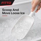120 Pieces Plastic Ice Shovels, 30 cm, White, Single Scoop Tool