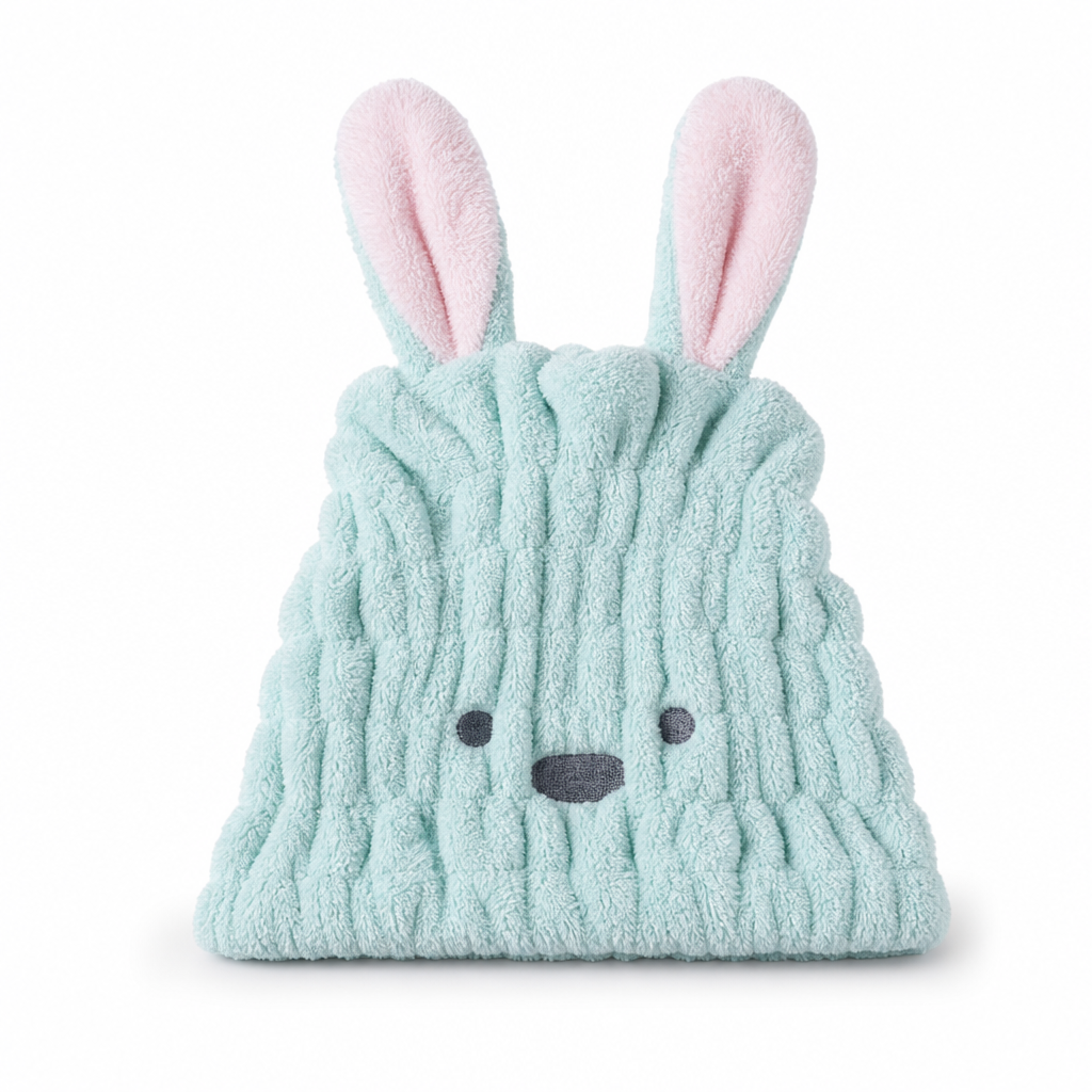 120 Pieces Hair Drying Caps, Cotton Cat Design, Assorted Colour, 1 Piece