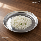 96 Pieces Stainless Steel Rice Plate, 25 cm, Round Serving Dish for Meals