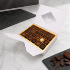 96 Pieces White Chocolate Box with 24 Compartments, 29.5 x 21.5 x 5 cm, 1 Piece