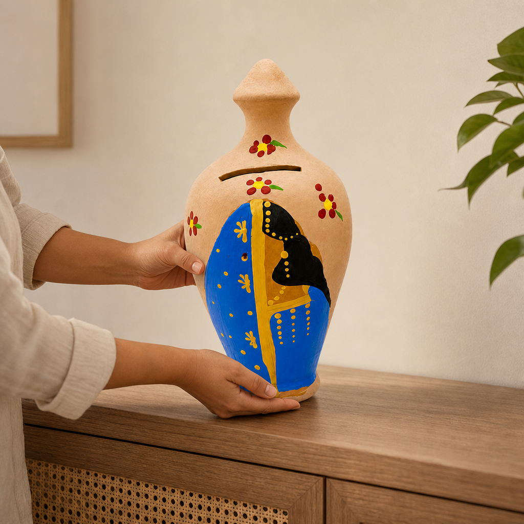 72 Pieces Hand-Painted Decorative Bottle Vase, 35 cm, Multicolor Home Decor Accent