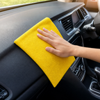 120 Pieces Microfiber Cleaning Cloth, No Stitching, 40 x 60 cm, Yellow