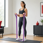 96 Pieces Resistance Bands, Medium Strength 45–100 lb, Purple Loop Band for Exercise and Fitness, 2080 x 4.5 x 32 mm