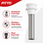 144 Pieces Pineapple Corer and Slicer, Stainless Steel Fruit Preparation Tool with Handle, 1 Piece