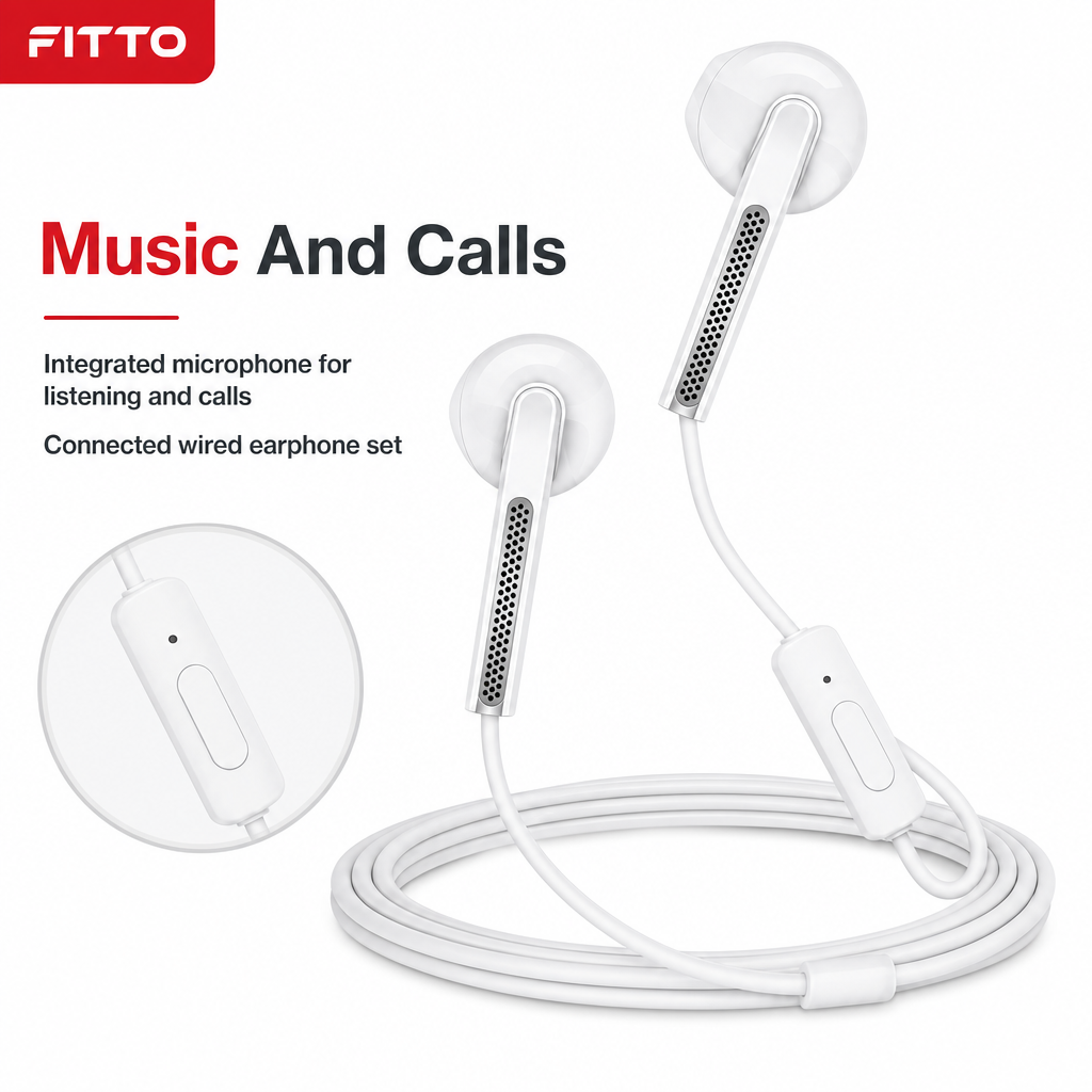 240 Pieces Wired Music Earphones with Microphone, White