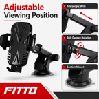 96 Pieces Telescopic Car Phone Holder with Suction Mount, Adjustable Arm and 360 Degree Rotation