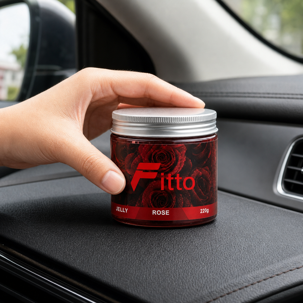 120 Pieces Car Air Fresheners Jelly, Rose Scent, 220g Single Jar