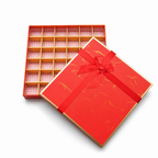 96 Pieces Chocolate Box with 36 Compartments, Red, 23 x 23 x 5 cm, 1 Piece