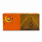 96 Pieces Ramadan Decorative Paper Box with Crescent and Mosque Design, Orange and Brown, 1 Piece, 30 x 25 x 8 cm
