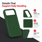 120 Pieces Silicone Magnetic Phone Cases with Raised Camera Protection, Green