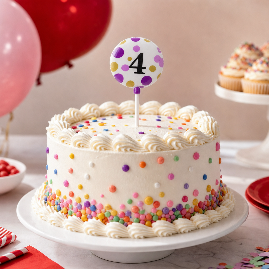 240 Pieces Number 4 Celebration Cake Candle, 5 cm, Single Piece