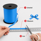 120 Pieces Printed Blue Ribbon Roll, 5 mm x 250 yd, Craft Trim for Wrapping, Bows and DIY Projects