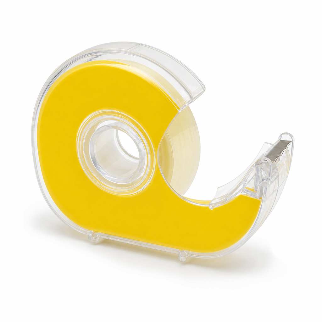 144 Pieces Crystal Clear Tape with Dispenser, 19 mm x 25 yd, Single Roll for Office, School and Desk Use