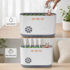 60 Pieces White Ultrasonic Mist Humidifier with Four Nozzles and RGB Night Light, 1 Unit