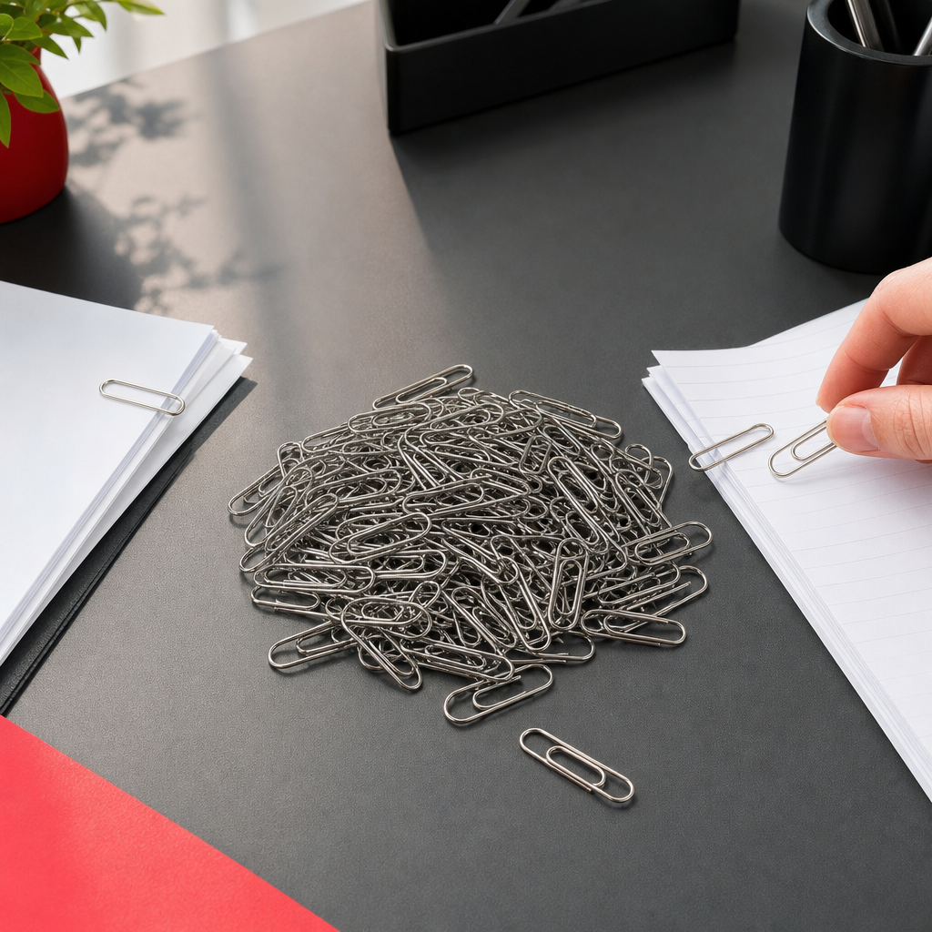 240 Pieces Silver 30 mm Paper Clips, 100 Pieces for Office and Document Organization