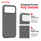 120 Pieces Silicone Magnetic Phone Cases with Raised Camera Protection for iPhone 17 Pro Max, Gray