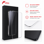 96 Pieces 5D Tempered Glass Screen Protectors for iPhone 13 Pro, ESD Anti-Static, 1 Pack