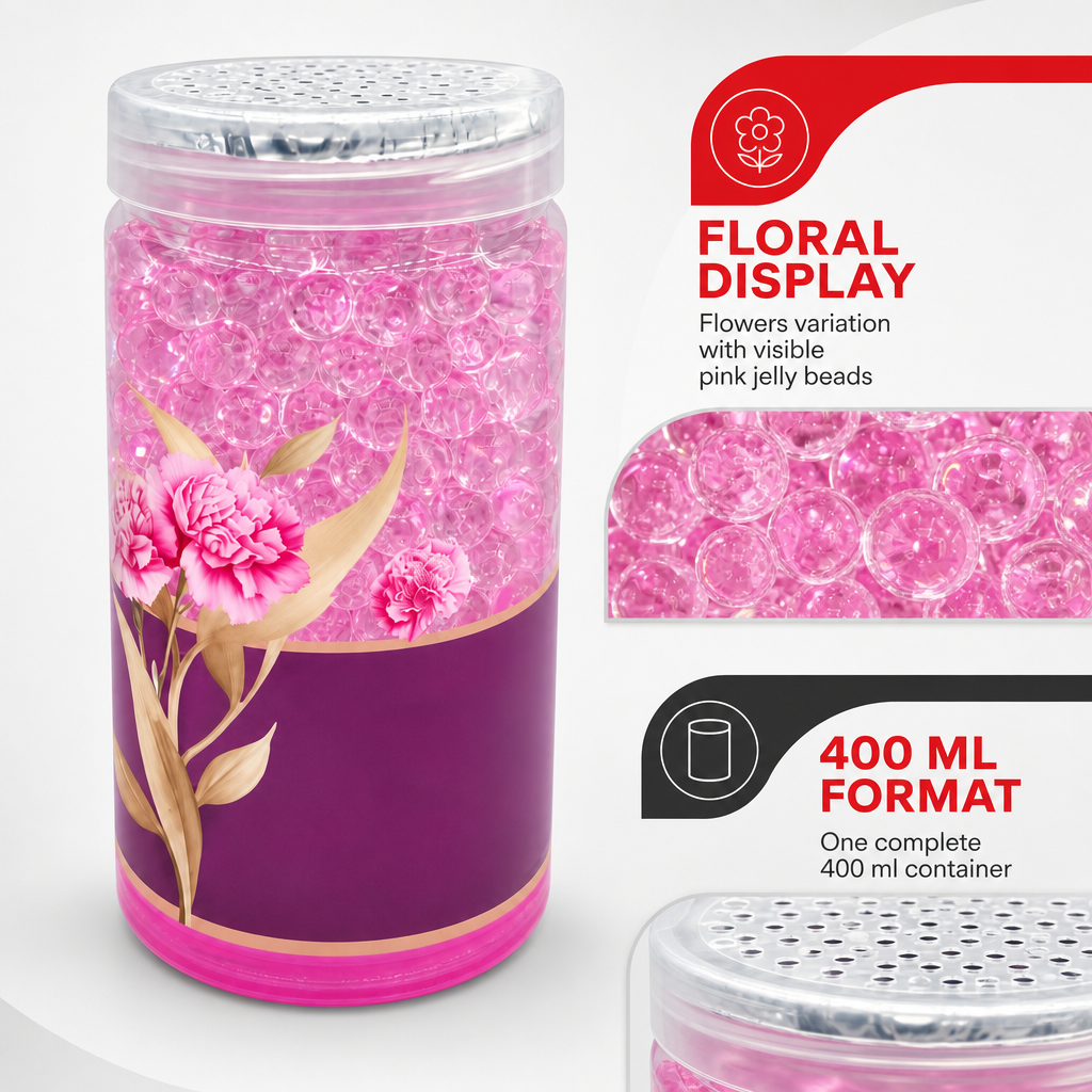 96 Pieces Home Air Fresheners Jelly Beads, Flowers, 400 ml