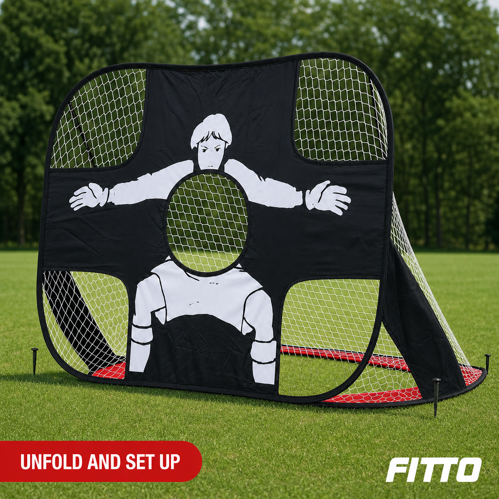 48 Pieces Multi-Function Football Goal Target for Shooting Practice, Foldable Portable Training Net