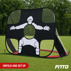 48 Pieces Multi-Function Football Goal Target for Shooting Practice, Foldable Portable Training Net