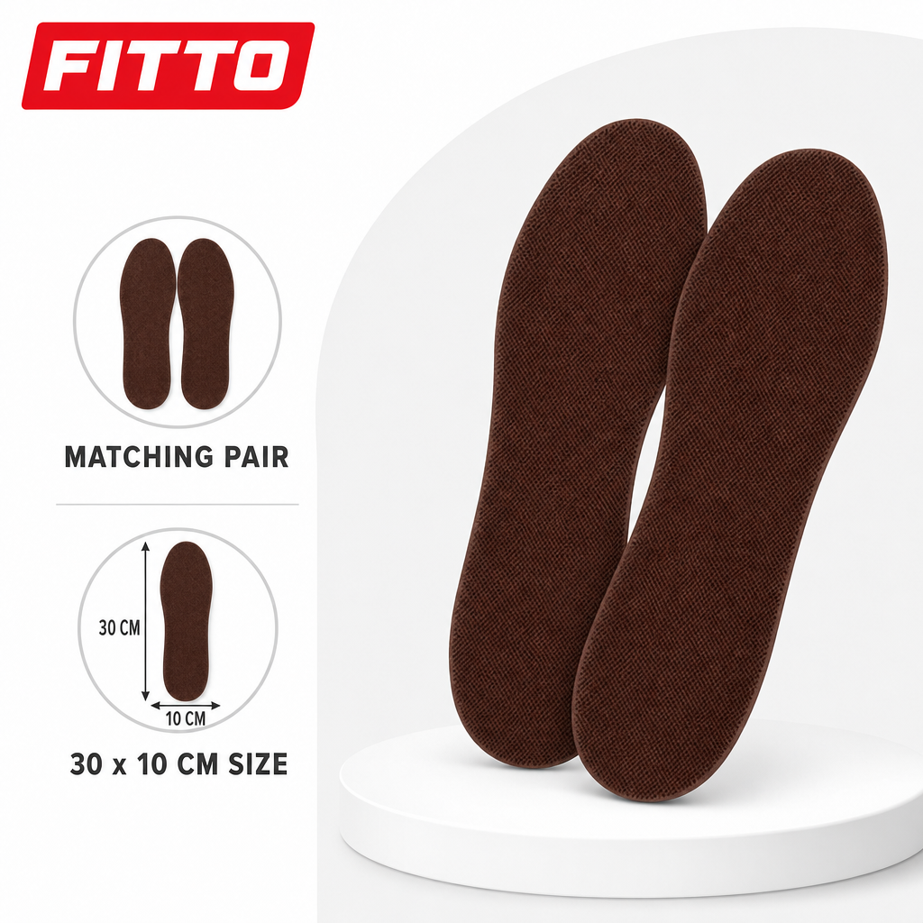 120 Pieces Brown Shoe Insoles, 1 Pair, 30 x 10 cm