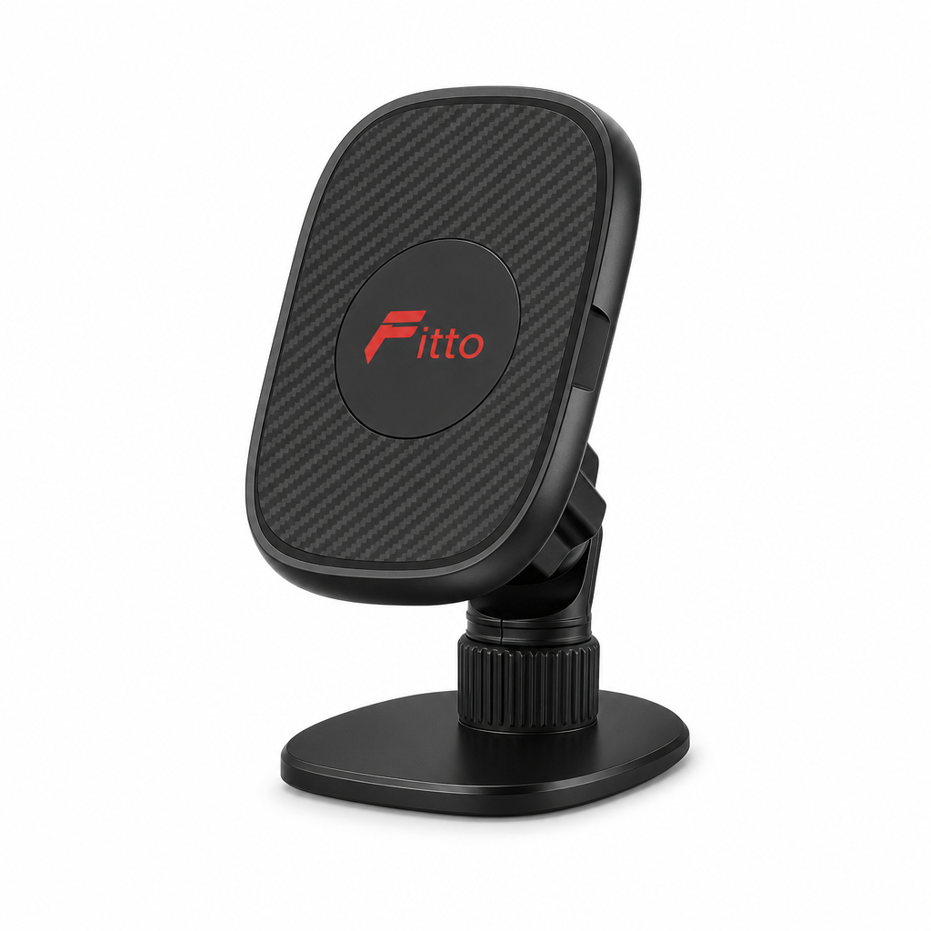 96 Pieces Magnetic Car Phone Holder, HL-170 Dashboard Mount with Adhesive Base, 360-Degree Rotation, Black, 1 Piece