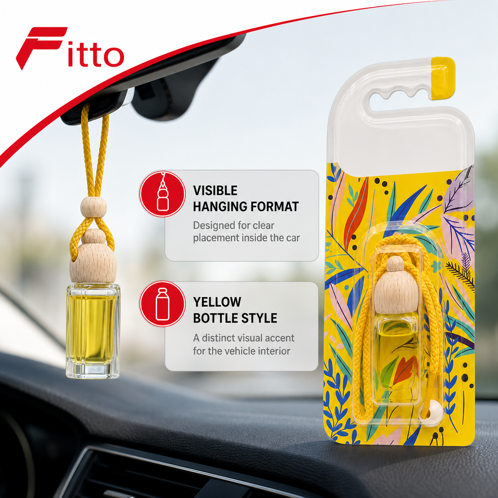 96 Pieces Car Air Fresheners Hanging Bottle, Yellow, Single Unit