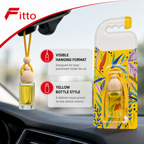 96 Pieces Car Air Fresheners Hanging Bottle, Yellow, Single Unit