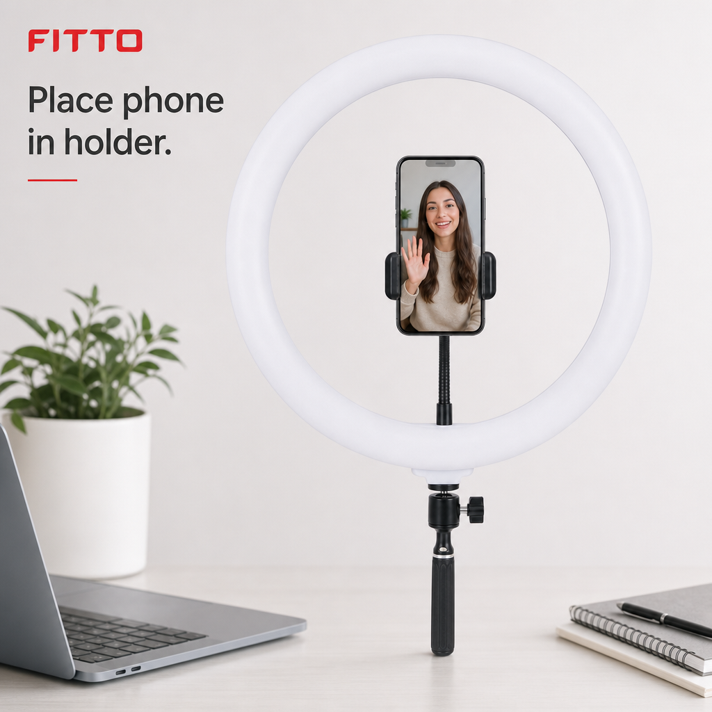 72 Pieces LED Ring Fill Light with Phone Holder and Multiple Color Temperatures for Video, Photos and Content Creation