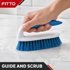 96 Pieces Iron-Shaped Scrub Brush with Handle, 15 x 7 x 7 cm, Single Household Cleaning Tools