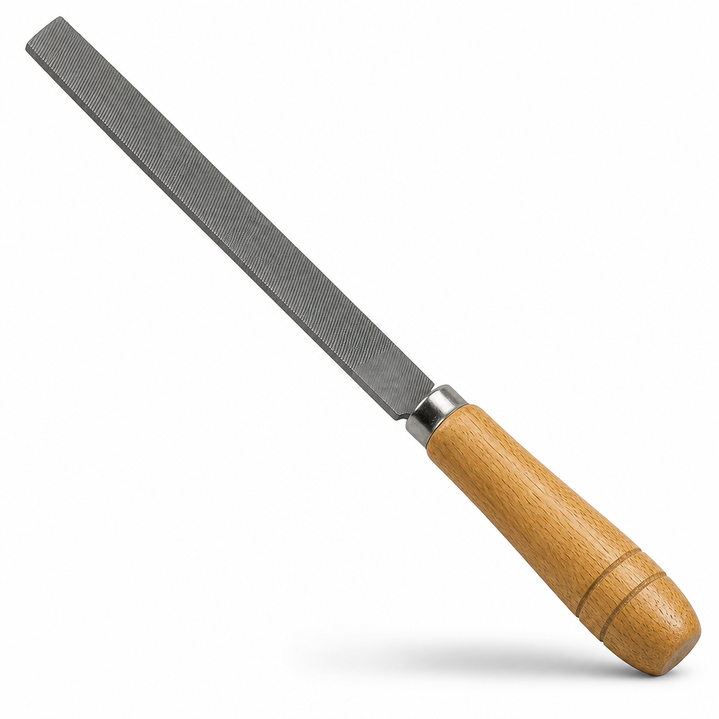 120 Pieces Metal Hand File with Wooden Handle, 6 Inch, Silver and Natural Wood, 1 Piece