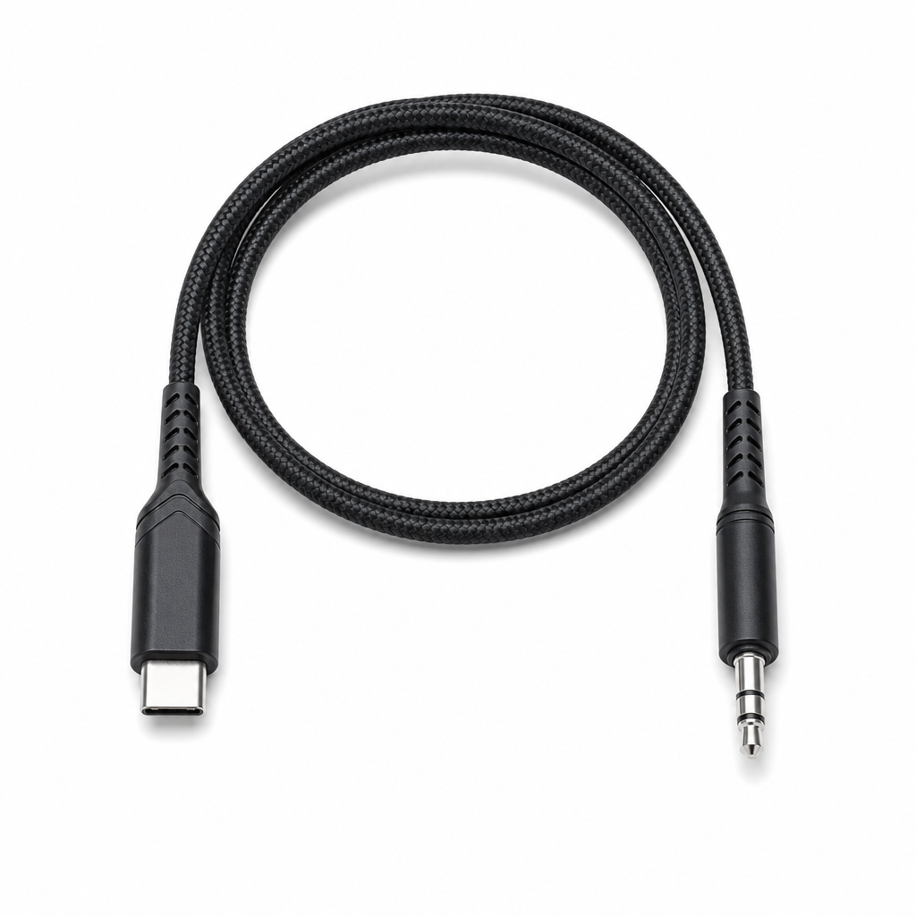 120 Pieces USB-C to 3.5 mm AUX Audio Cables, 1 m Braided Cord for Audio Connections