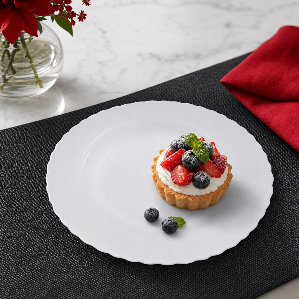 144 Pieces Dessert Plate, 7.5 Inch Round Tablewares, White