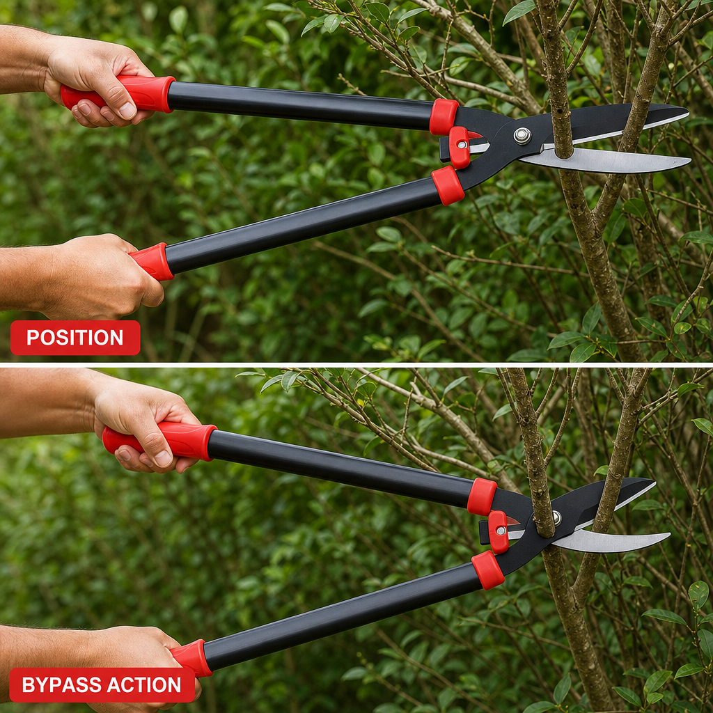 72 Pieces Long-Handle Bypass Lopper, 60 cm, Black and Red, 1 Piece