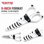 240 Pieces Animal Scissors, 5 Inch, Zebra Design, White and Black Pattern, 1 Piece