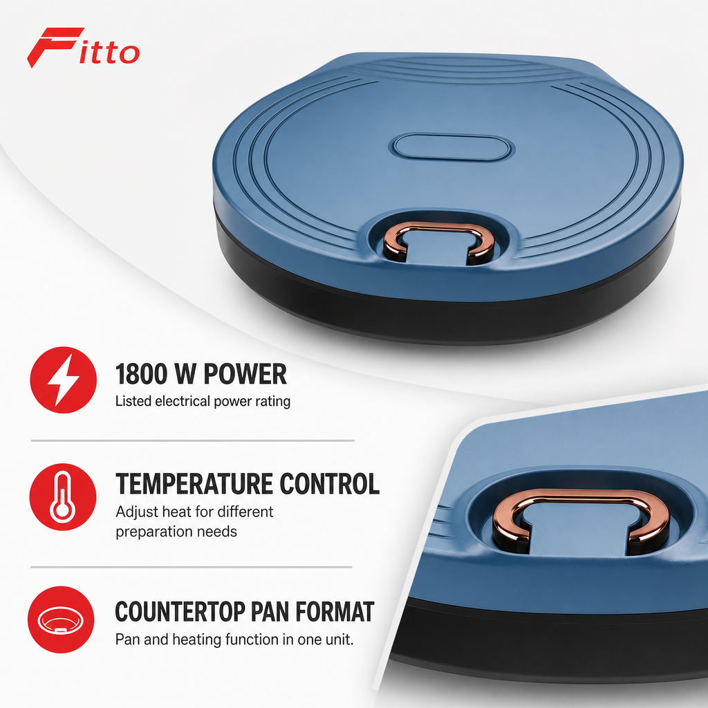 48 Pieces Electric Baking Pans, 1800 W, Temperature Control, Blue, 1 Piece