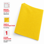 120 Pieces Microfiber Cleaning Cloth, No Stitching, 40 x 60 cm, Yellow