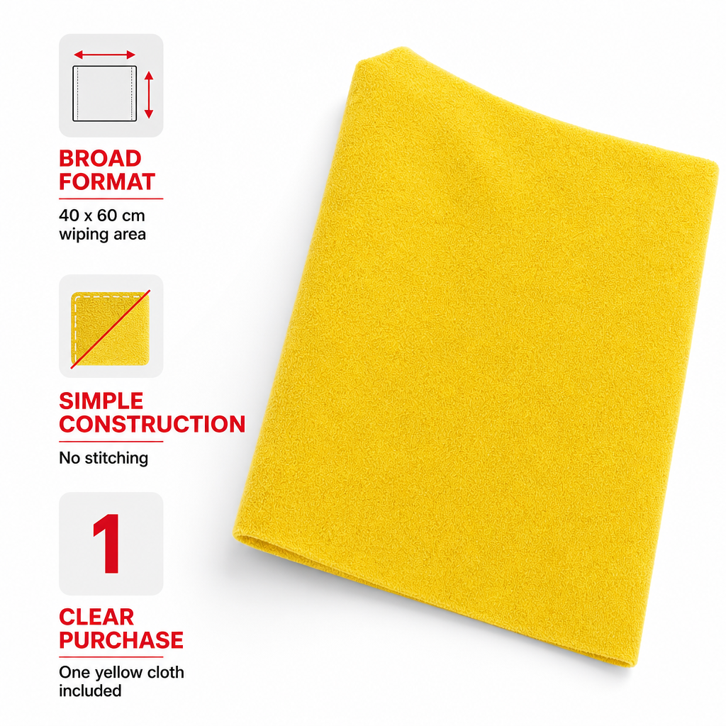 120 Pieces Microfiber Cleaning Cloth, No Stitching, 40 x 60 cm, Yellow