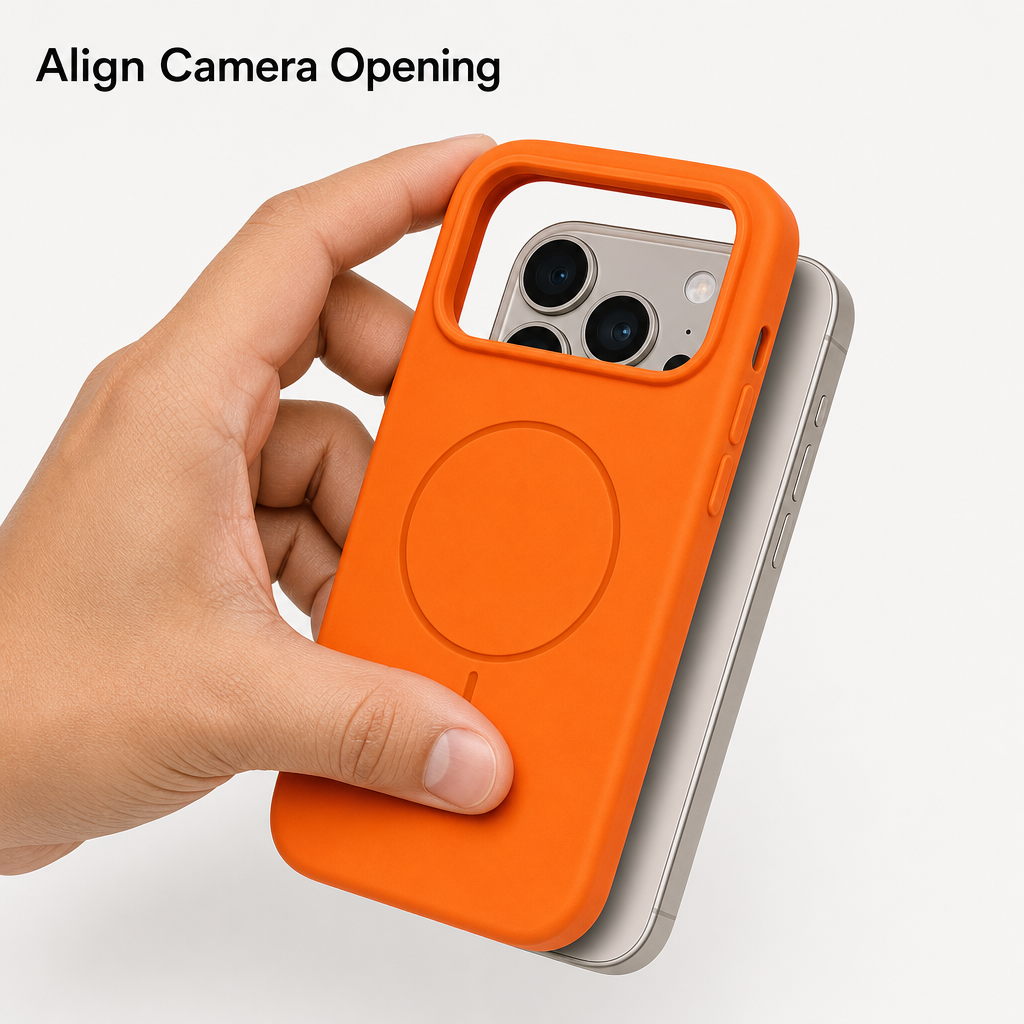 120 Pieces Silicone Magnetic Phone Cases with Raised Camera Protection for 17 Pro Model, Orange Protective Cover