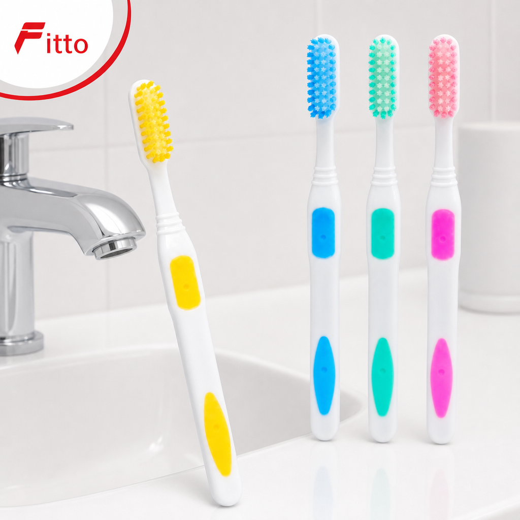 240 Pieces Adult Toothbrushes Assorted Colours, 4 Pieces