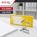 240 Pieces 26/6 Staples, Silver Office Fasteners, 5,000 Pieces
