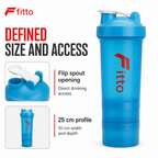 96 Pieces Sports Water Bottles Shaker Bottle with Flip Spout, Blue, 25 cm