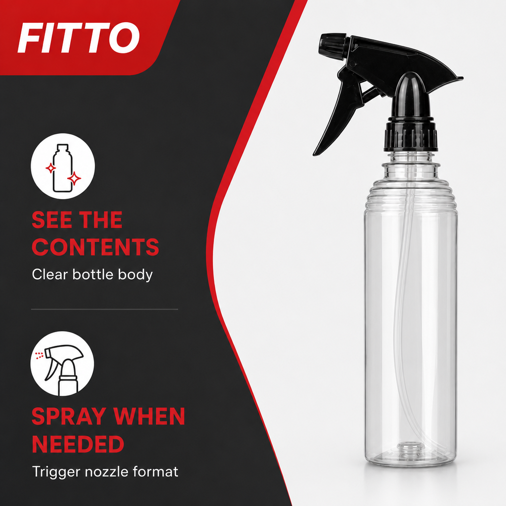 240 Pieces Clear Plastic Spray Bottle with Trigger Nozzle, 1 Piece, 25 cm