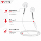 240 Pieces Wired Music Earphones with Microphone, White