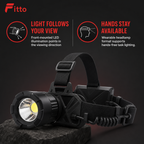 72 Pieces Rechargeable LED Headlamp, 35W High-Brightness Light with Adjustable Head Strap, Black